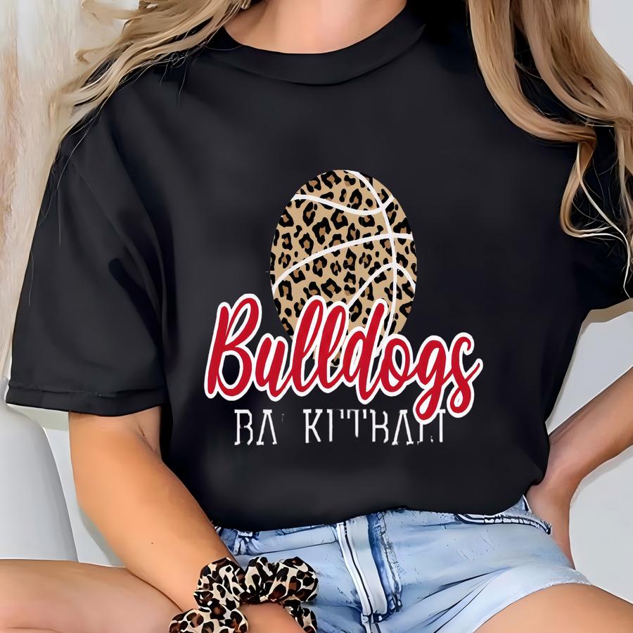 Basketball Sweatshirt, Basketball Mom Sweatshirt, Custom Basketball Shirt, Leopard Basketball Sweatshirt For Women, Personalized Team Tees T-shirt