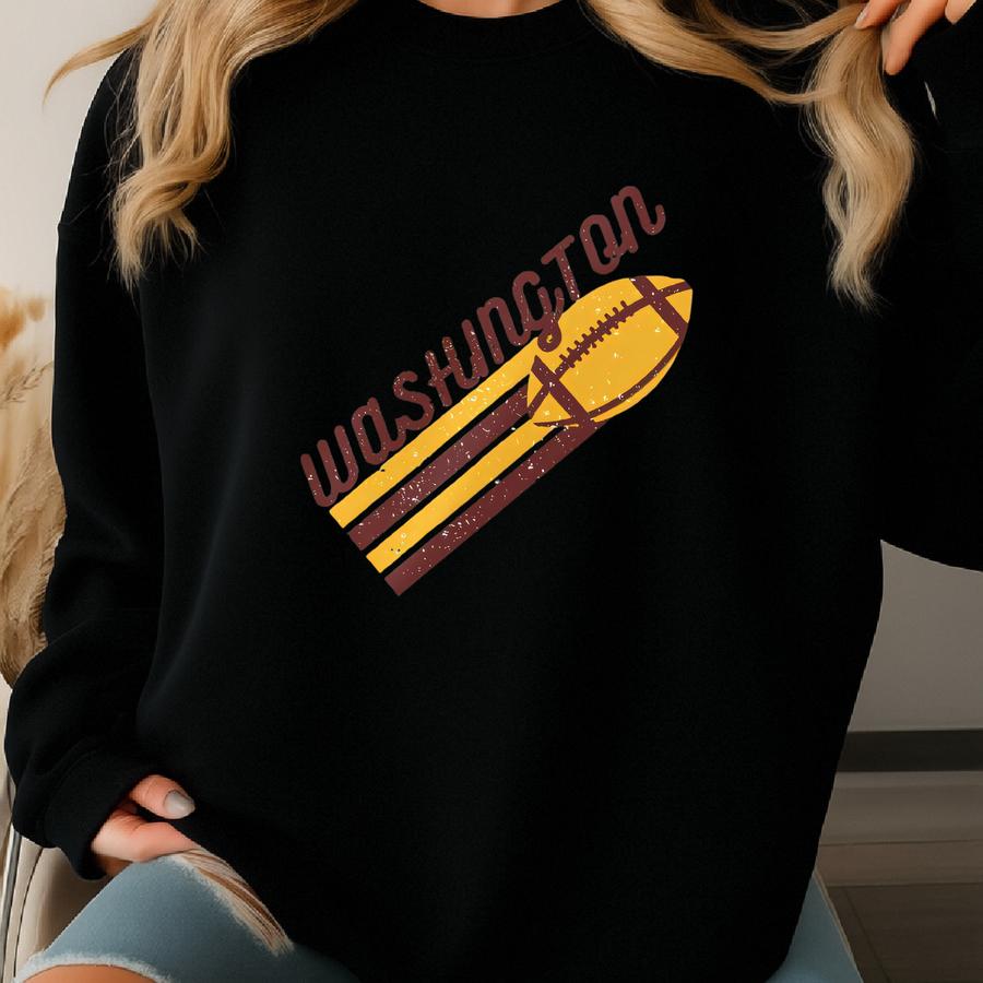 Vintage Washington Football Crewneck Sweatshirt, Retro Washington Football Shirt, Men's And Women's Sweatshirt, Throwback Washington T-shirt Sweatshirt