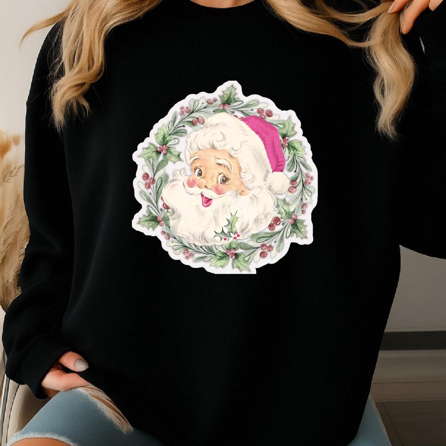 Vintage Santa Sticker Sweatshirt