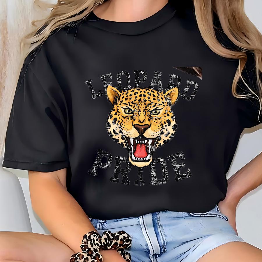 Leopards Shirt, Leopard Shirt, Leopards Tshirt, Leopard Pride Tee, Vintage School Spirit Wear, Football Mom Shirt, Go Leopards Tee T-shirt
