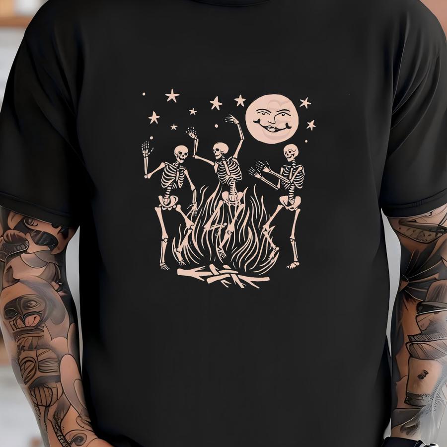 Goth Tank Top Halloween Tanks Skeleton Shirt Fall Apparel Witchy Clothing Witchy Clothes Gothic Clothing Halloween Tank Tops For Women T-shirt