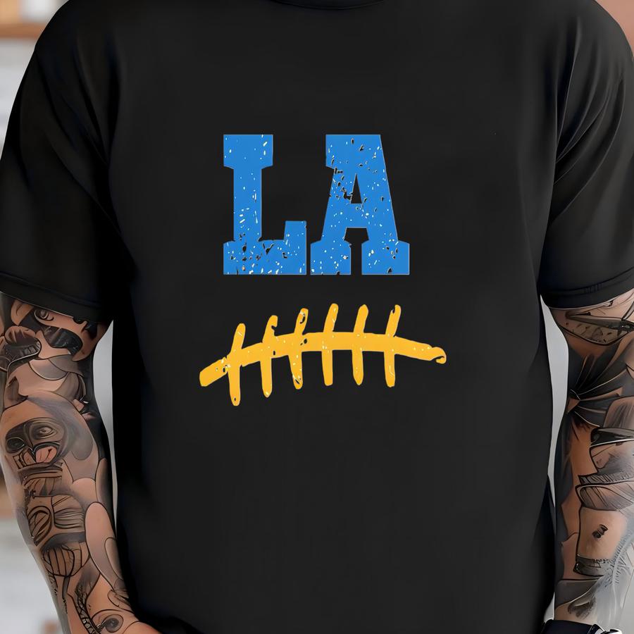 Vintage Los Angeles Football Crewneck Sweatshirt, Distressed Los Angeles Shirt, Los Angeles Fan Crewneck Shirt, Los Angeles Gift,la Game Day T-shirt