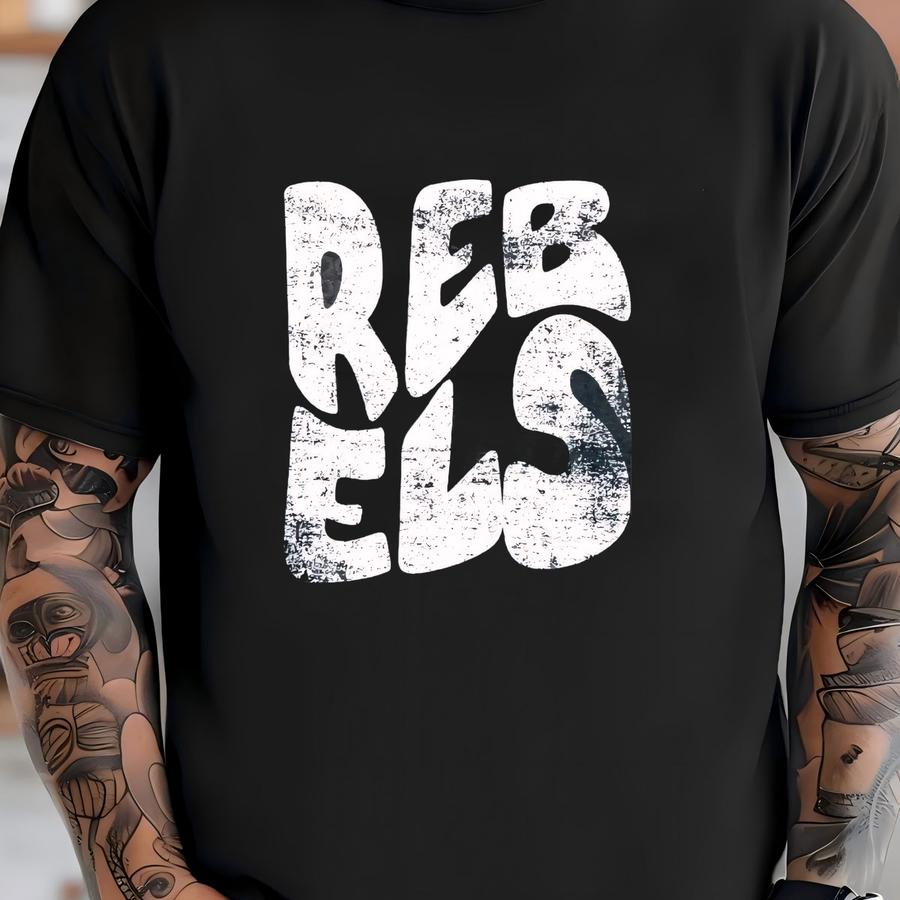 Retro Distressed Wavey Text, Team/mascot Sweatshirts And Hoodies T-shirt