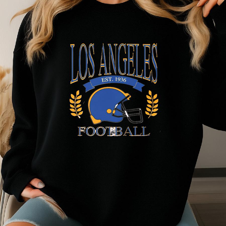 Vintage Los Angeles Football Crewneck, Retro Football Sweatshirt, Men's And Women's Sweatshirt, Throwback La Sweatshirt, Los Angeles T-shirt Sweatshirt