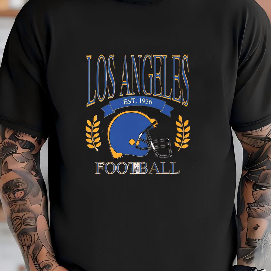 Vintage Los Angeles Football Crewneck, Retro Football Sweatshirt, Men's And Women's Sweatshirt, Throwback La Sweatshirt, Los Angeles Hoodie T-shirt