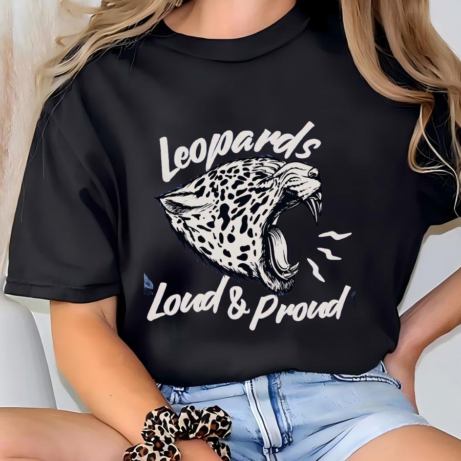 Leopards Sweatshirt, Leopards Shirt, Leopard Spirit Sweater, Leopards Football, Leopard Football Mom, School Spirit Shirts, Go Leopards T-shirt
