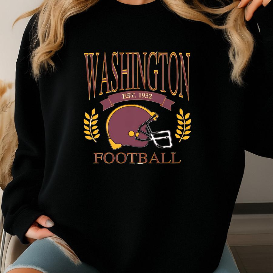Vintage Washington Crewneck, Retro Football Sweatshirt, Men's And Women's Sweatshirt, Throwback Washington, Gameday Crewneck, Washington Tee Sweatshirt