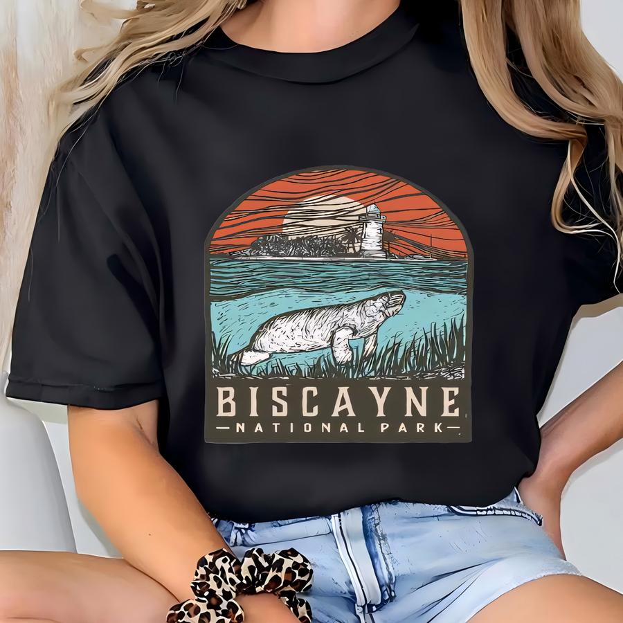 Biscayne National Park Shirt: Manatee Camping Adventure Tee T-shirt