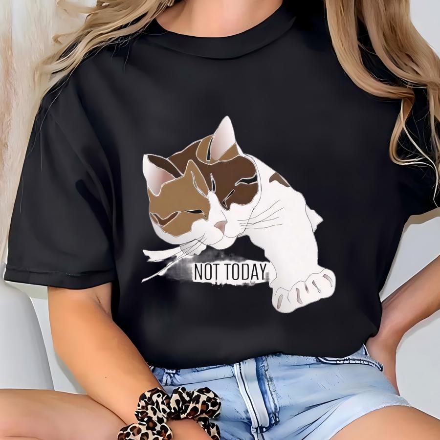 Calico Cat Hoodie, Leave Me Alone, Funny Cat Shirt, Gift Cat Lover, Cat Mom Shirt, , Gift Cat Owner,loner Shirtner, Not Today Tee, Fat Cat T-shirt