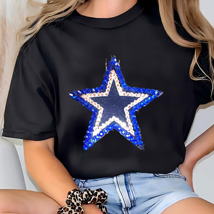 Cowboys Bling Hat – Sparkly Rhinestone Football Cap, Game Day Cowboy Fan Gift, Women’s Crystall Baseball Hat Tailgate T-shirt