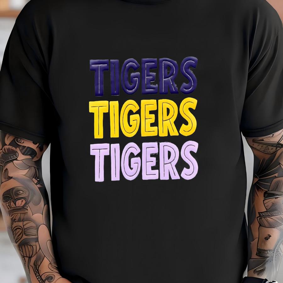 Tigers On Gildan Softstyle Tee ~ Can Customize T-shirt
