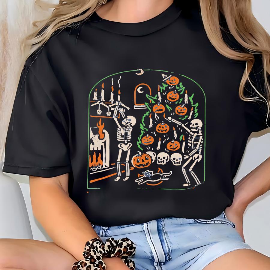 Tis The Season To Be Creepy Sweatshirt, Dead Inside Halloween Sweatshirt, Skeleton Sweater, Funny Spooky Season Hoodie, Halloween Gifts T-shirt