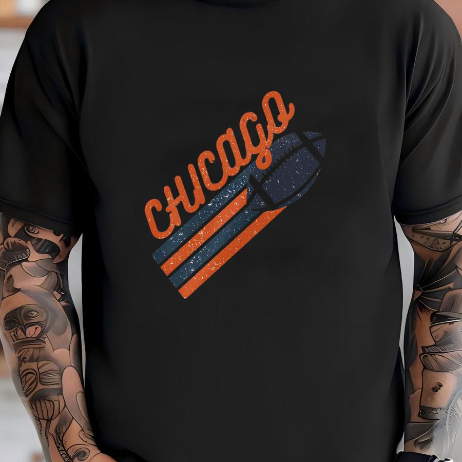 Vintage Chicago Crewneck, Retro Football Sweatshirt, Men's And Women's Sweatshirt, Throwback Chicago Sweatshirt, Gameday Crewneck, Illinois T-shirt