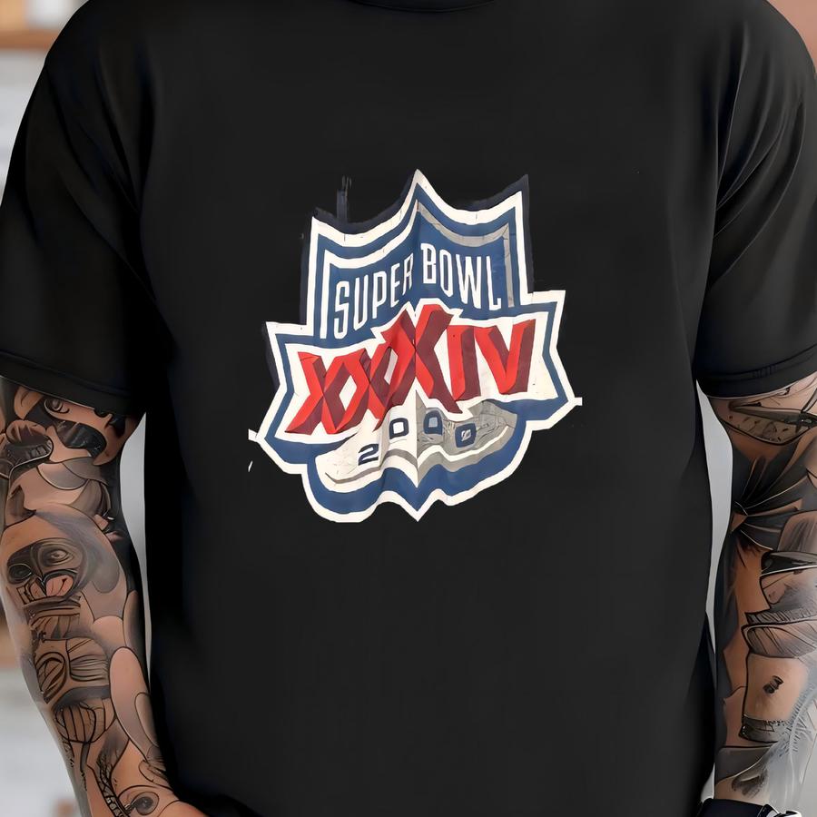 Vintage 2000 Superbowl Xxxiv Shirt - Sz L - Rams Titans Pro Player Grunge Y2k Tee T-shirt