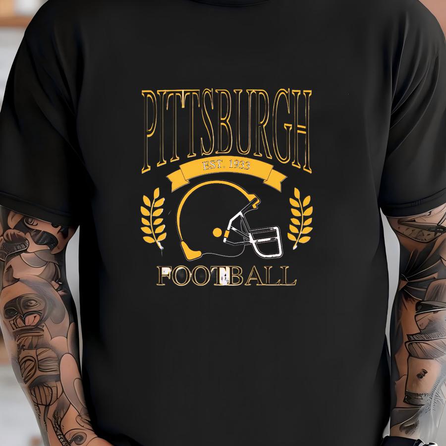 Vintage Style Pittsburgh Football Sweatshirt, Pennsylvania Crewneck, Pittsburgh Football, Pennsylvania Sweatshirt, Pittsburgh Fan Crewneck T-shirt