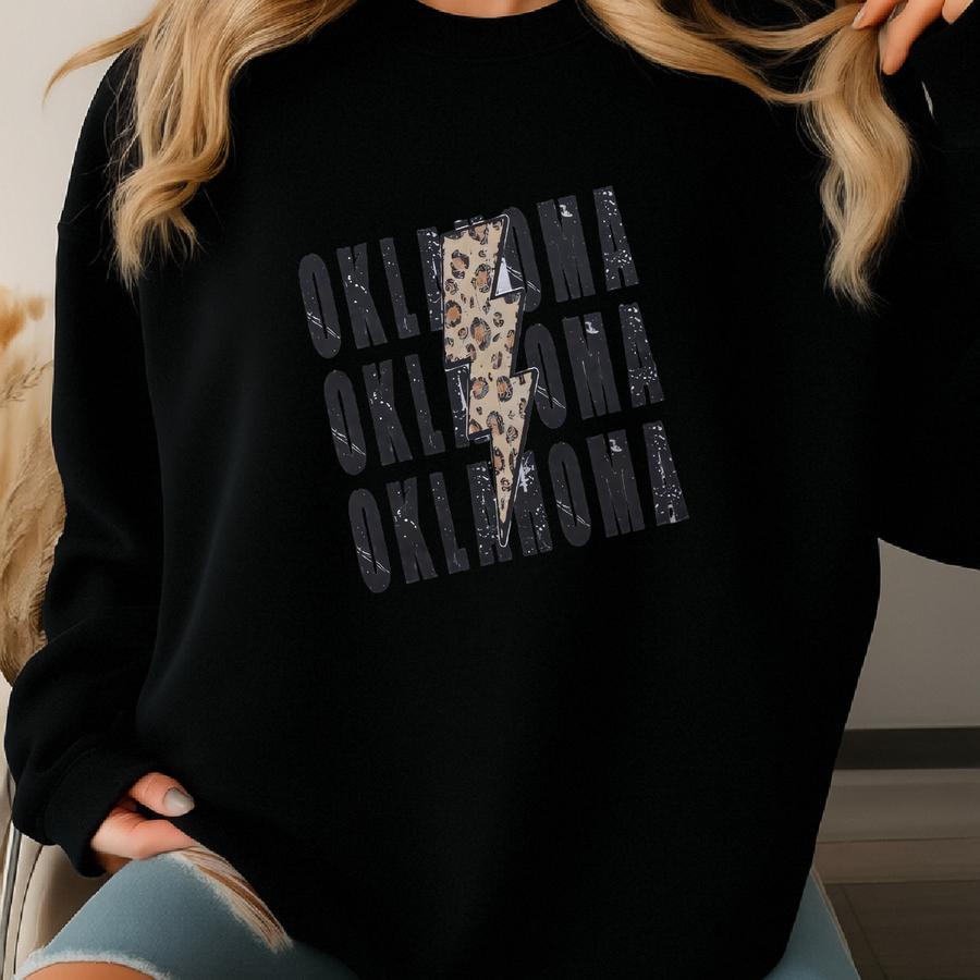 Oklahoma Lightning Bolt Sweatshirt Sweatshirt