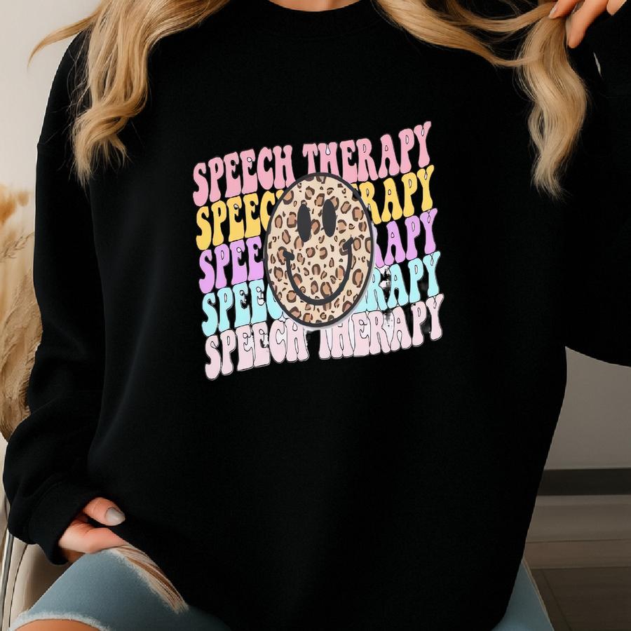 Speech Therapy Leopard Sweatshirt Sweatshirt
