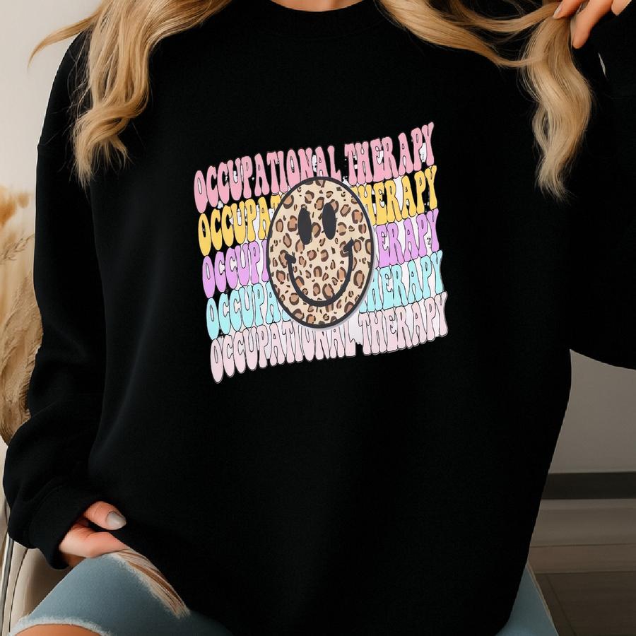 Occupational Therapy Leopard Sweatshirt Sweatshirt