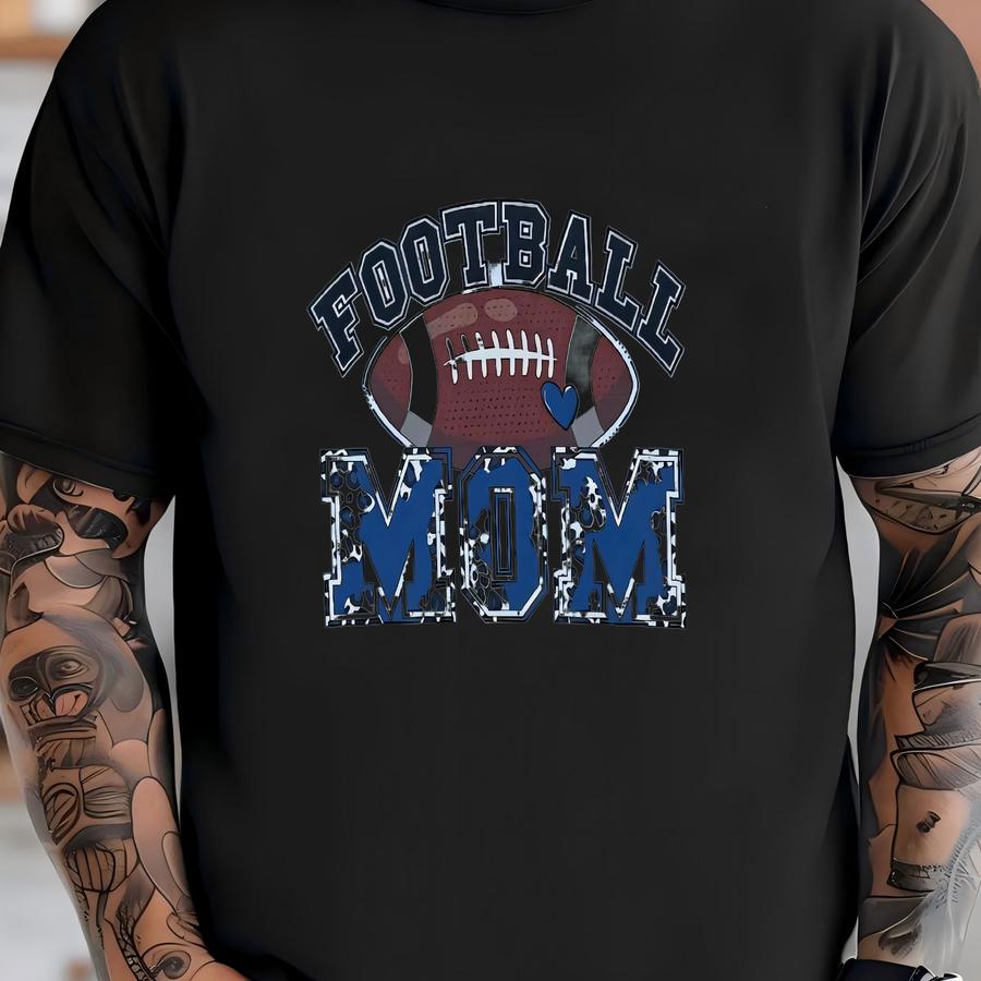 Football Mom On Bleached Soft Bella Canvas Unisex Shirt T-shirt