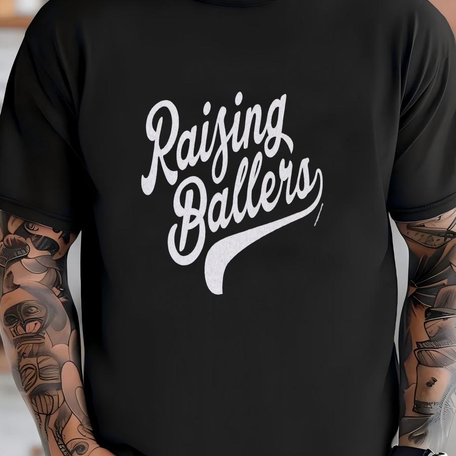 Raising Ballers Sports Mom Sweatshirt Vintage Aesthetic Game Day Crewneck Mothers Day Gift Tailgating Shirt Sports Mom Gift T-shirt