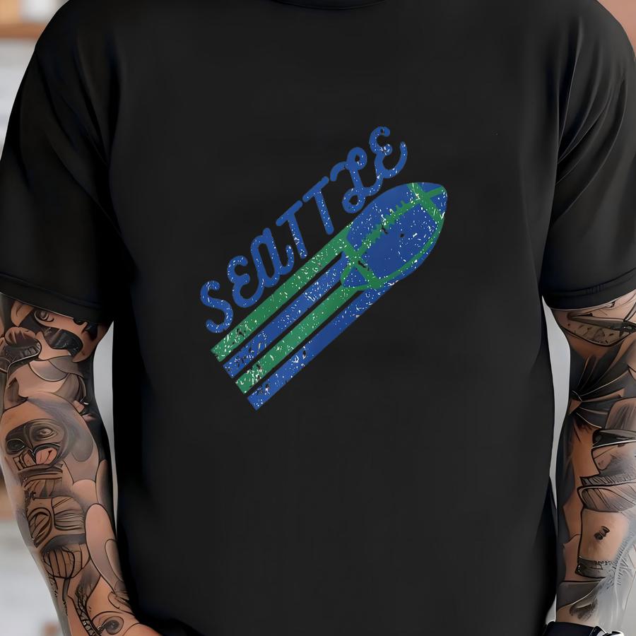 Vintage Seattle Crewneck Sweatshirt, Retro Seattle Football Shirt, Mens And Womens Sweatshirt, Throwback Seattle Shirt, Washington Football T-shirt