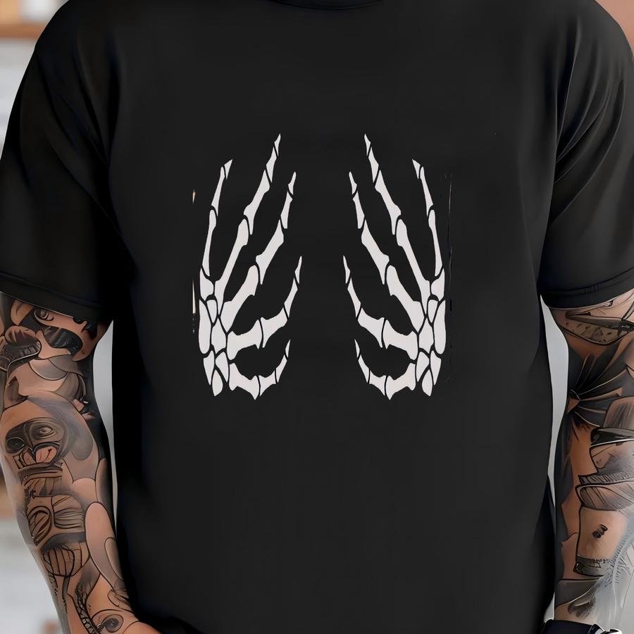 Skelton Hands Sweatshirt, Halloween Sweatshirt, Spooky Sweater, Halloween Gift, Retro, Funny Halloween Sweatshirt, Mom Gift, Party Gift T-shirt