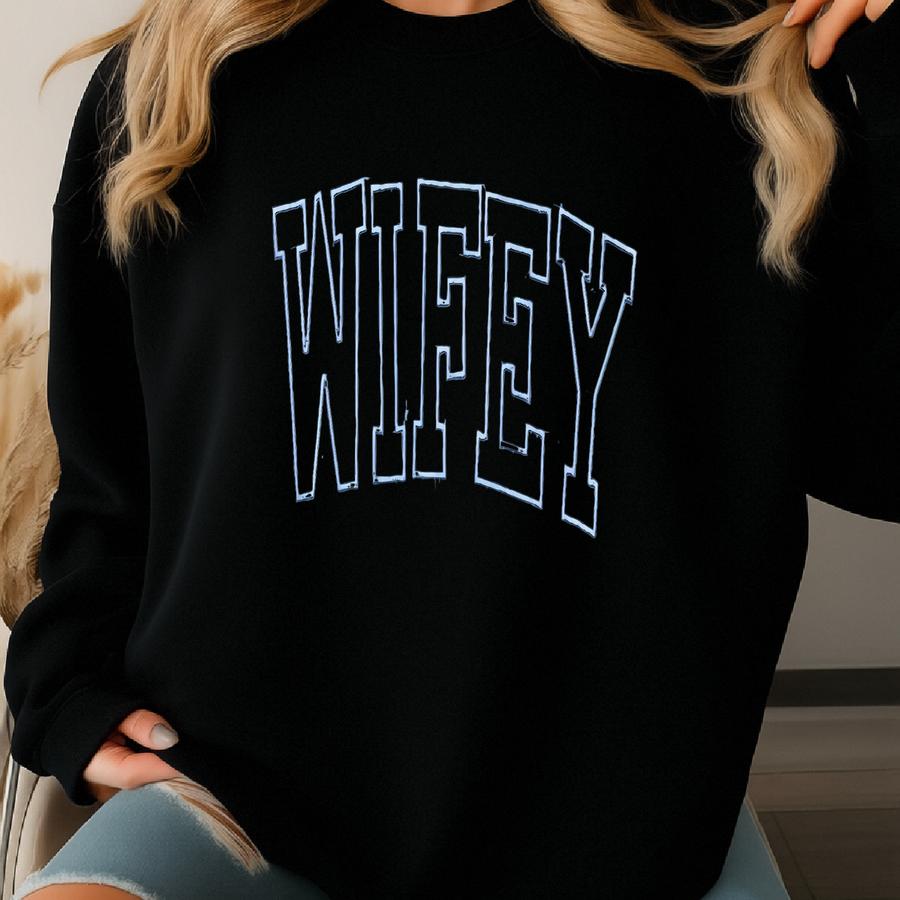 Wifey Sweatshirt: Bridal Crewneck Pullover Sweatshirt
