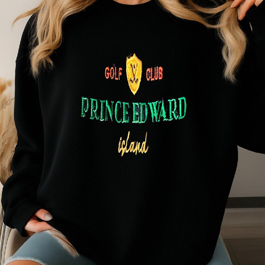 Prince Edward Island Golf Vintage Sweatshirt, Crewneck | Golf Crest Crewneck | Canada Souvenir Pullover | Pei Retro Golf Sweater Sweatshirt