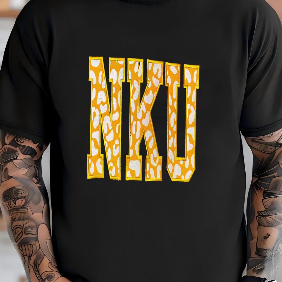 Nku Sweatshirt, Northern Ky Sweatshirt, Kentucky Sweatshirt, College Sweatshirt, Nku Leopard Applique Sweatshirt T-shirt
