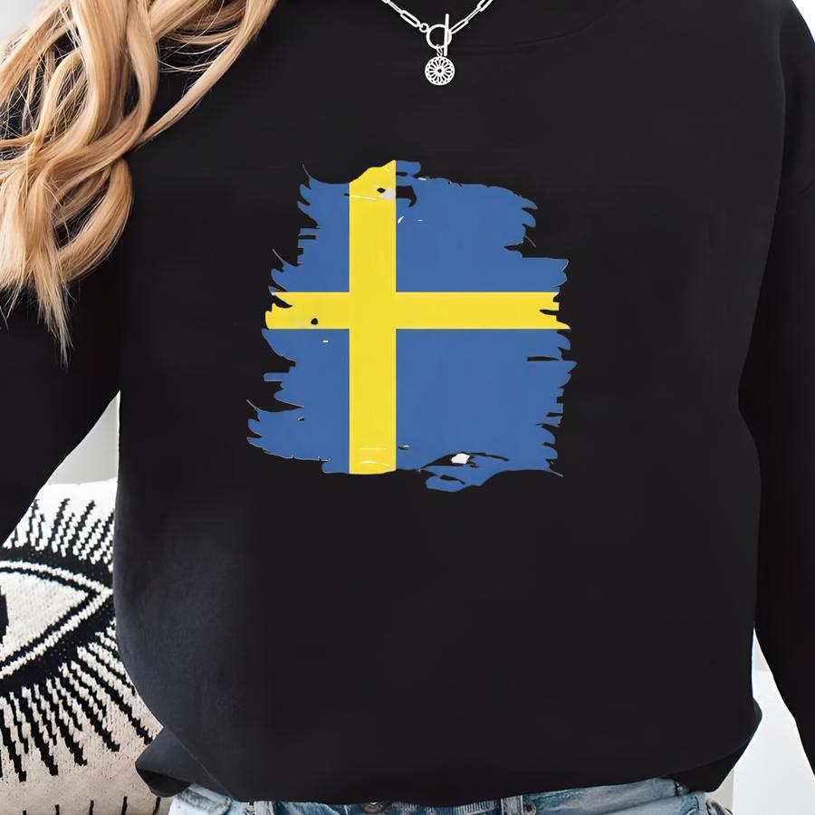 Swedish Flag T Shirt, Swedish Ancestry Tee, Swedish Gift, Family Reunion T Shirt, Swedish Flag, Gift For Her, Gift For Him, Gift For Parents Sweatshirt