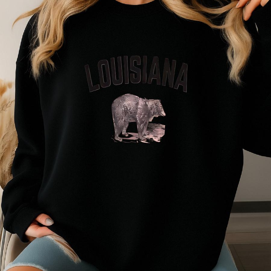 Louisiana Hoodie/ Vintage Louisiana Hoodie/ State Hoodie/ Louisiana Sweatshirt/ Louisiana Gifts Sweatshirt