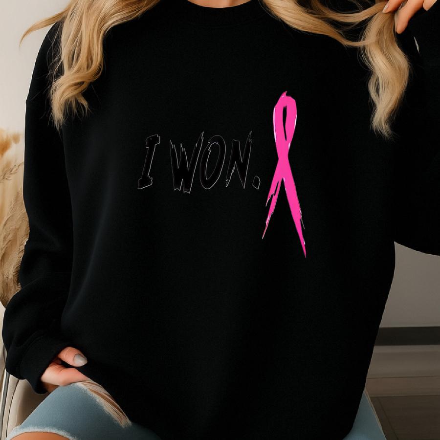 I Won Breast Cancer Awareness Shirt: Pink Ribbon Tee Sweatshirt