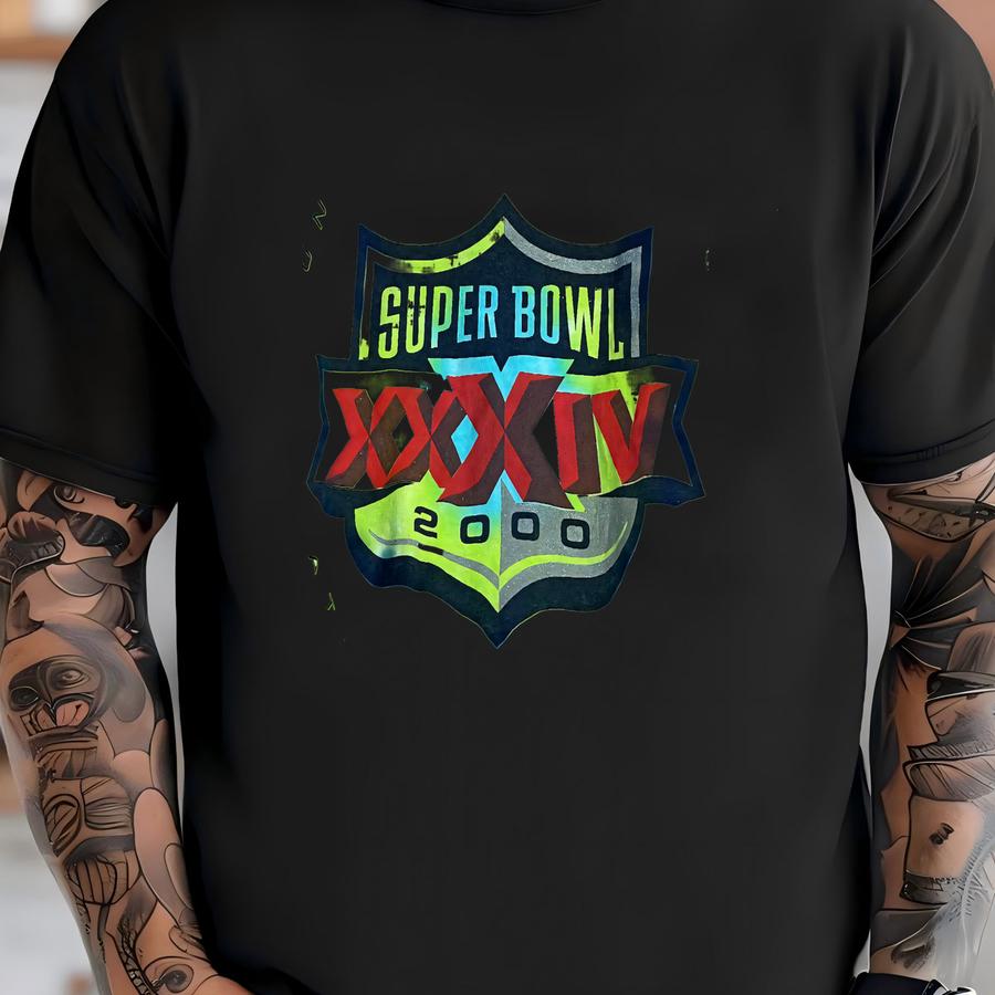 Vintage One Of A Kind Tie Dye Superbowl 2000 Shirt Reworked - Sz Xl - Grunge Indie Rams Titans Y2k Xxiv T-shirt