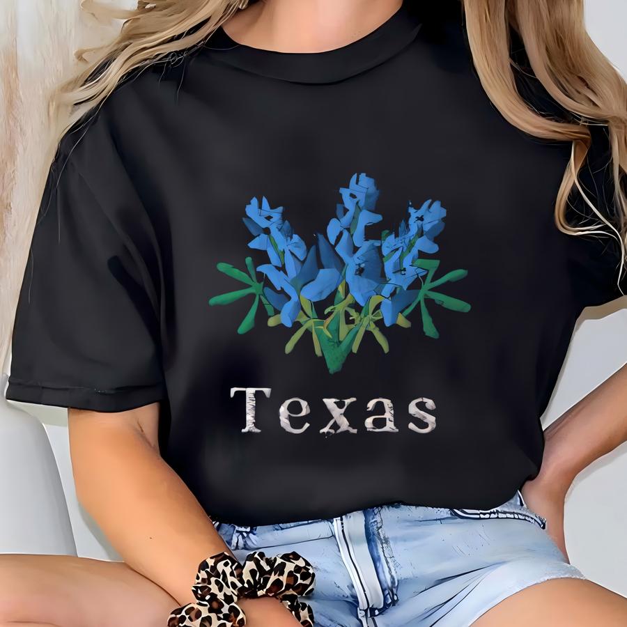Texas Bluebonnets Sweatshirt, Texas Shirt, Texas Crewneck Sweater, Bluebonnets Shirt, Texas Bluebonnets Sweater T-shirt