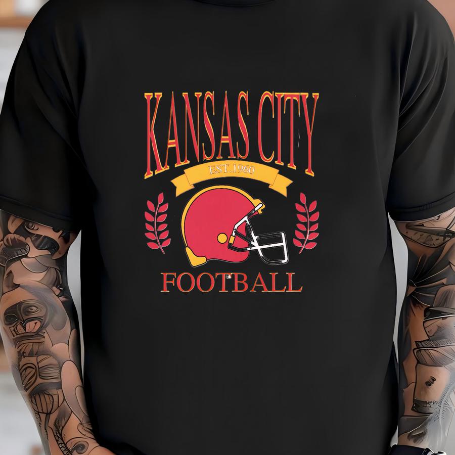 Vintage Style Kansas City Football Sweatshirt, Kansas City Crewneck, Kansas City Football, Kc Sweatshirt, Kansas City Crewneck, Missouri Tee T-shirt