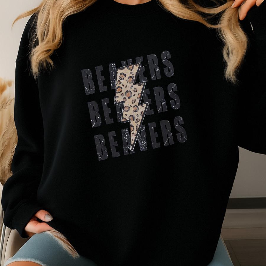 Team Mascot (beavers) Lightning Bolt Sweatshirt Sweatshirt