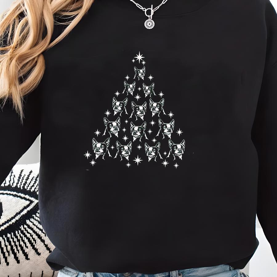 Boston Terrier Christmas Sweatshirt Boston Terrier Gift Boston Terrier Gifts Boston Terrier Lover Boston Terrier Mom Boston Terrier Dad Sweatshirt