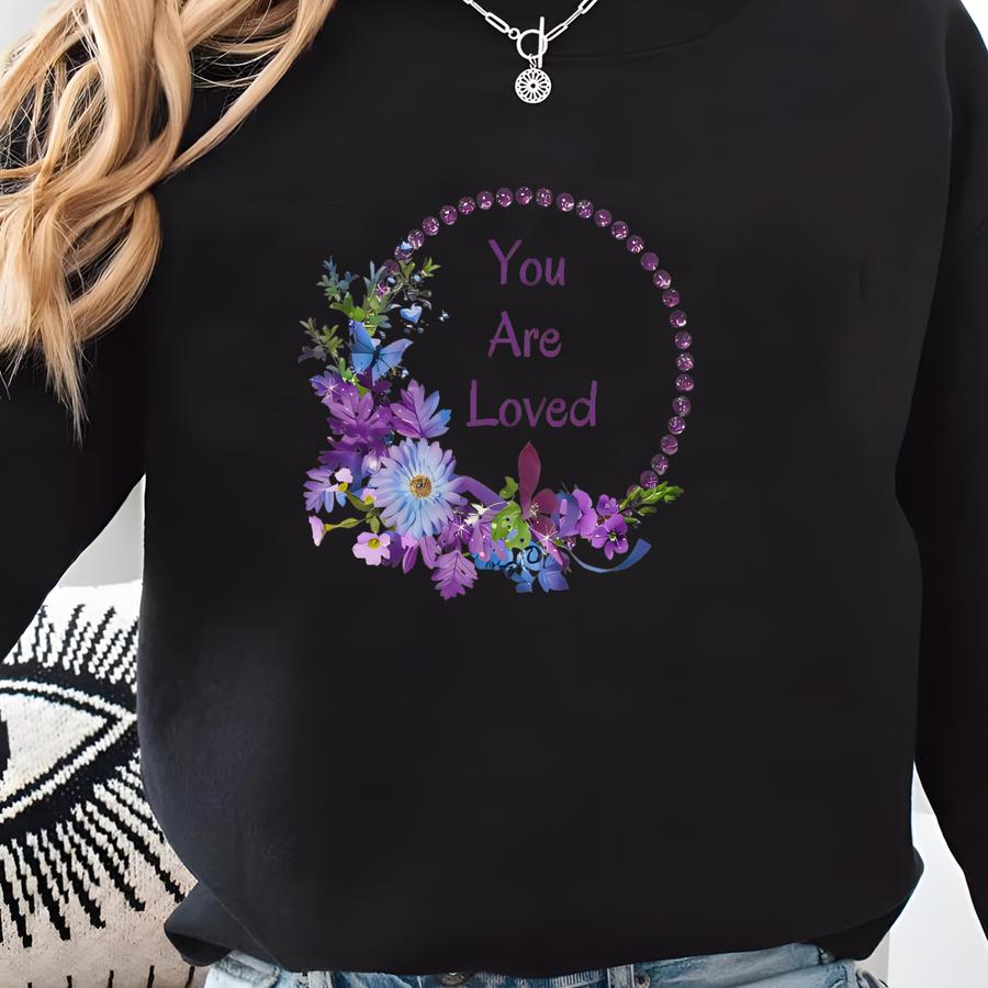 Emotional Support Pillowcase, Mental Health Gift, You Are Loved Pillowcase, Christmas Pillowcase For Loved One, Trauma Recovery Gift Sweatshirt