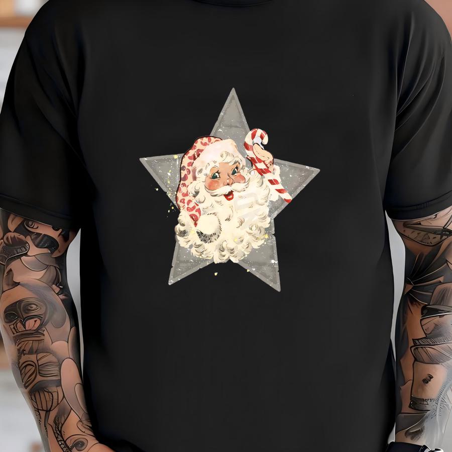 Retro Santa Christmas Sweatshirt Groovy Christmas Shirt Santa Shirts Hippie Christmas Crewnecks Hoodies Cute Ugly Christmas Sweater T-shirt