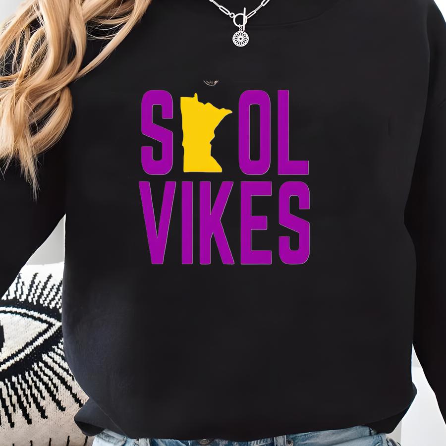 Skol Vikes Sweatshirt: Minnesota Football Fan Gift Sweatshirt