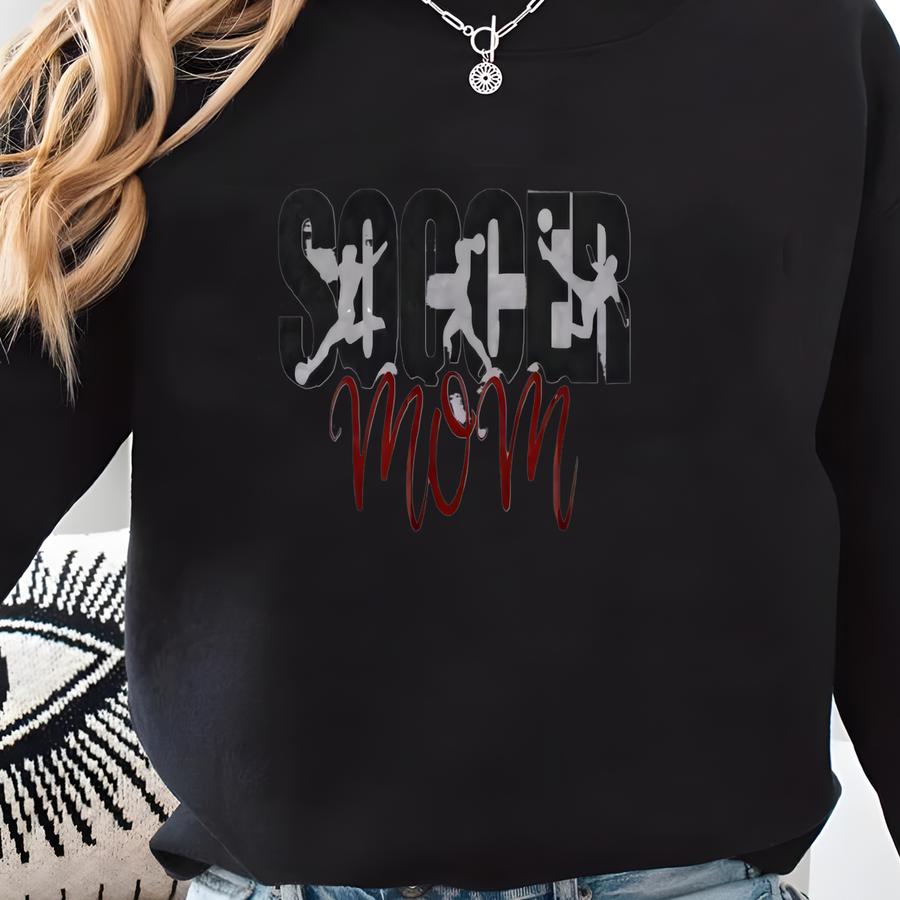 Glitter Soccer Mom Shirt | Soccer Shirts | Soccer Mom Shirts | Long Sve Shirt | Customize Colors Sweatshirt