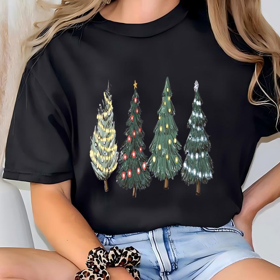 Christmas Sweatshirt, Christmas Sweater, Christmas Crewneck, Christmas Tree Shirt, Holiday Sweaters For Women, Winter Sweatshirt T-shirt
