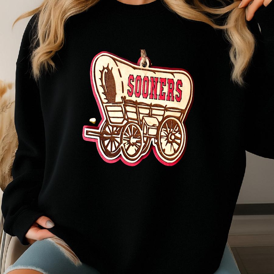 Oklahoma Sooner Schooner Ornament, Sooners Car Charm Or Gift Tag Sweatshirt