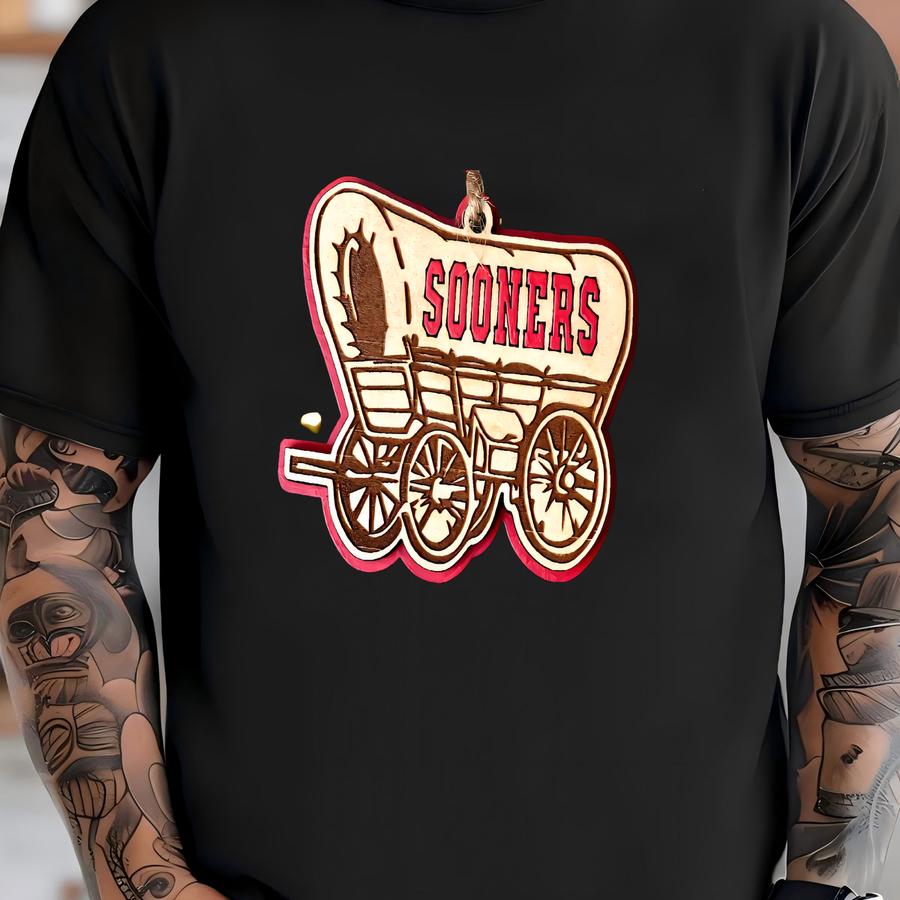 Oklahoma Sooner Schooner Ornament, Sooners Car Charm Or Gift Tag T-shirt