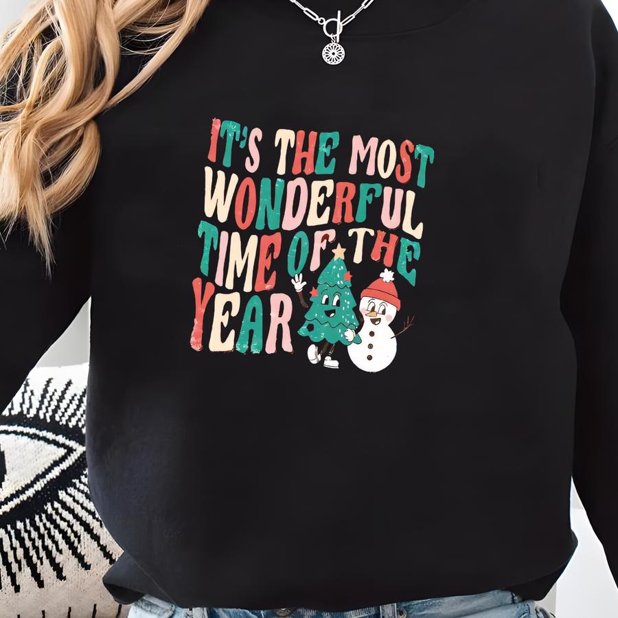 Christmas Sweatshirt, The Most Wonderful Time Of The Year, Cute Holiday Sweatshirt Sweatshirt