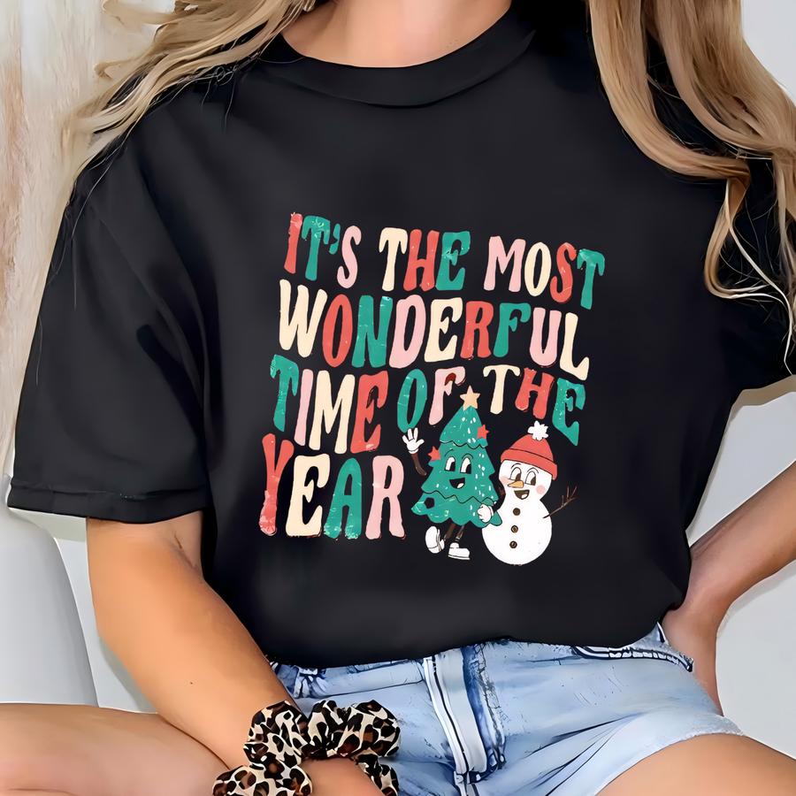 Christmas Sweatshirt, The Most Wonderful Time Of The Year, Cute Holiday Sweatshirt T-shirt