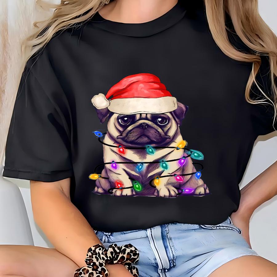 Pug Christmas Shirt, Pug Mom Christmas Shirt, Pug Dad Shirt, Cute Pug Gift Shirt, Dog Lover Tee, Pug Tee, Pug Lover Tee, Pug Hoodie, Pug T-shirt