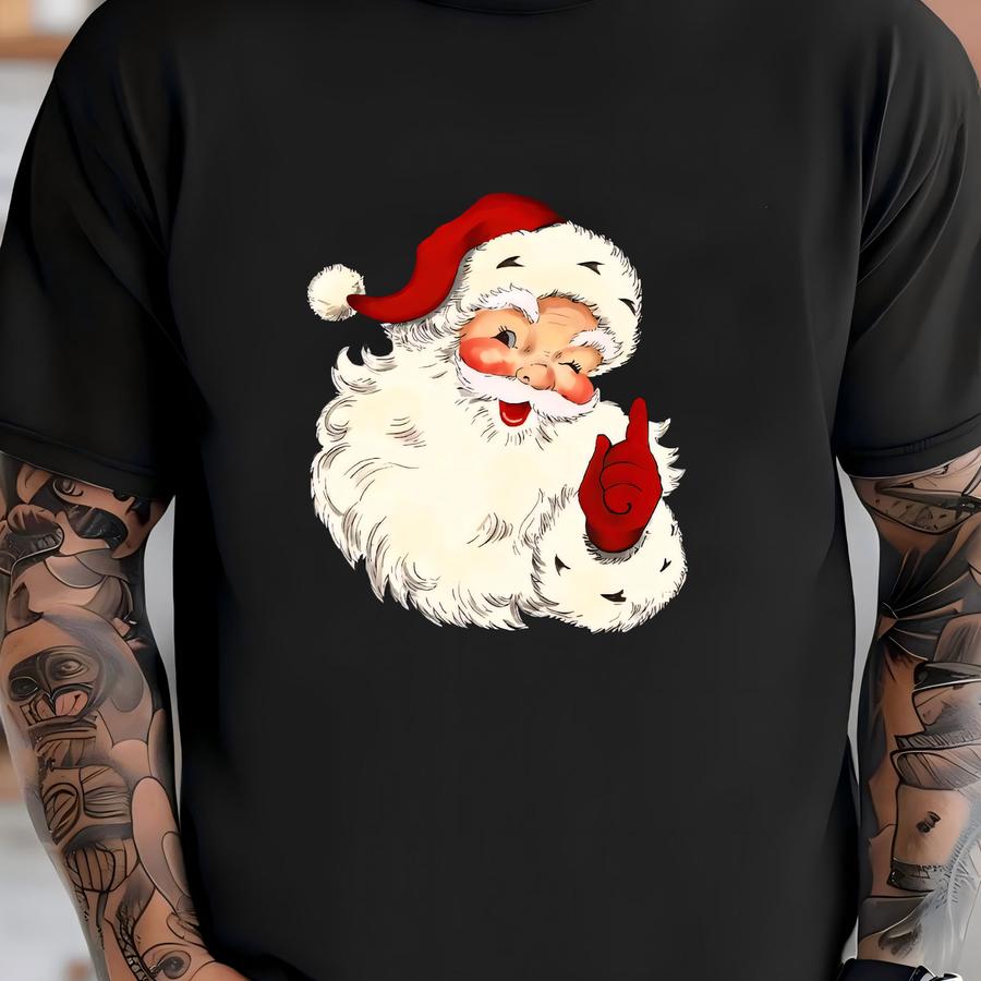 Vintage Santa Raglan: Christmas 3/4 Sve Shirt T-shirt