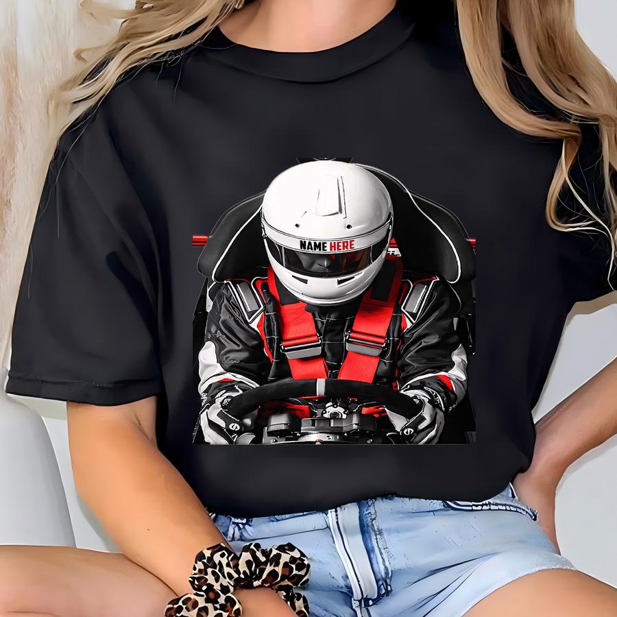 Personalized Racer Racing Christmas Ornament, F1 Racing Keychain Tree Hanging Gift For Fans, Racing Flat Ornaments T-shirt