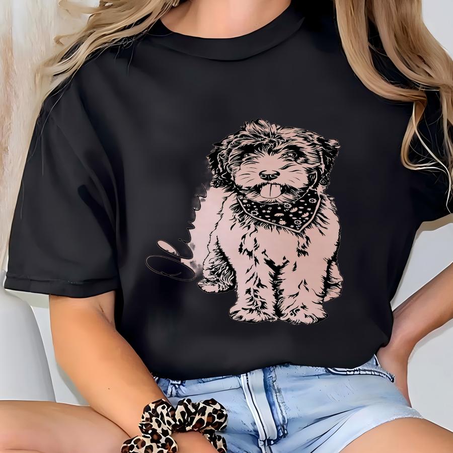 Personalized Doodle Dog Name Hoodie, Gift For Doodle Lover, Custom Sweatshirt For Doodle Mom, Mothers Day Gift, Doodle Mom Hoodie, E773 T-shirt